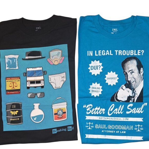 2 Pack Breaking Bad Short Sleeve t Shirts -Size Small -NEW - Picture 1 of 4